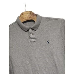 Polo Ralph Lauren Mens Shirt XXL Short Sleeve Gray Custom Fit